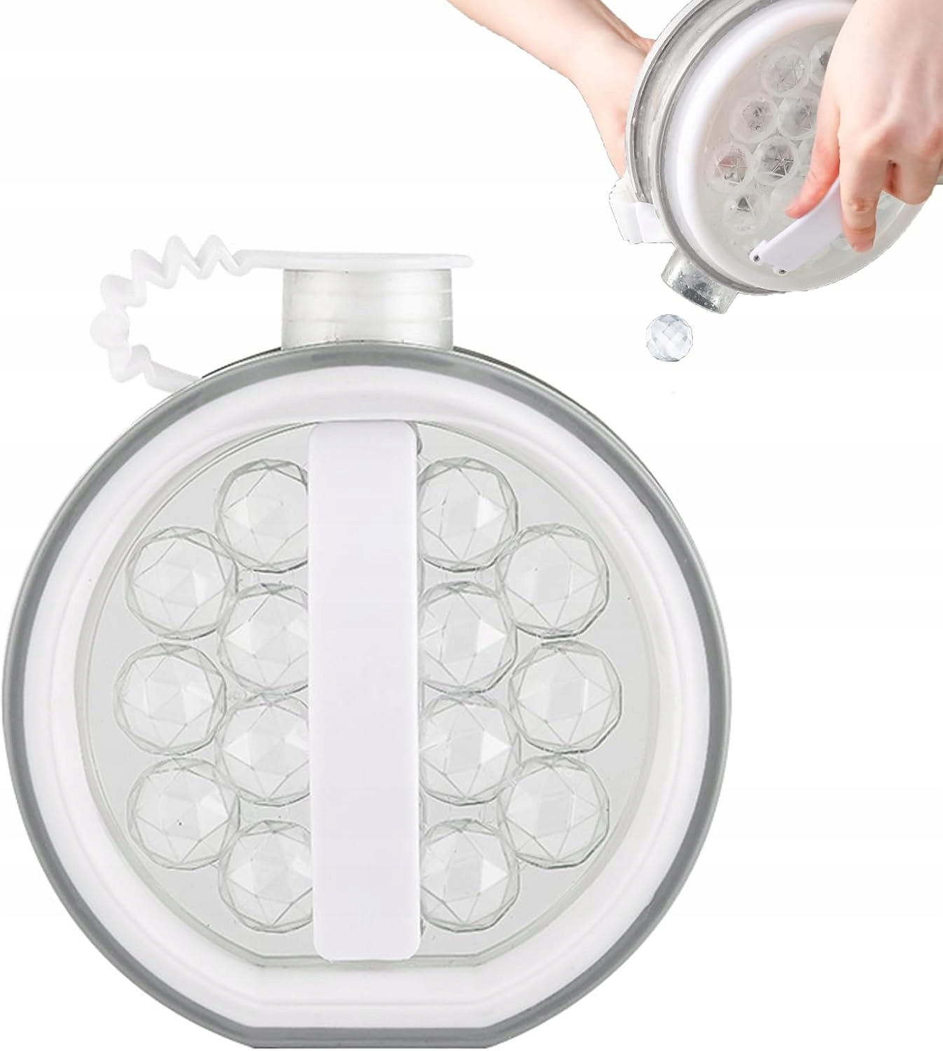 Silikonová forma na kostky ledu, 2 v 1, pro přípravu a servírování