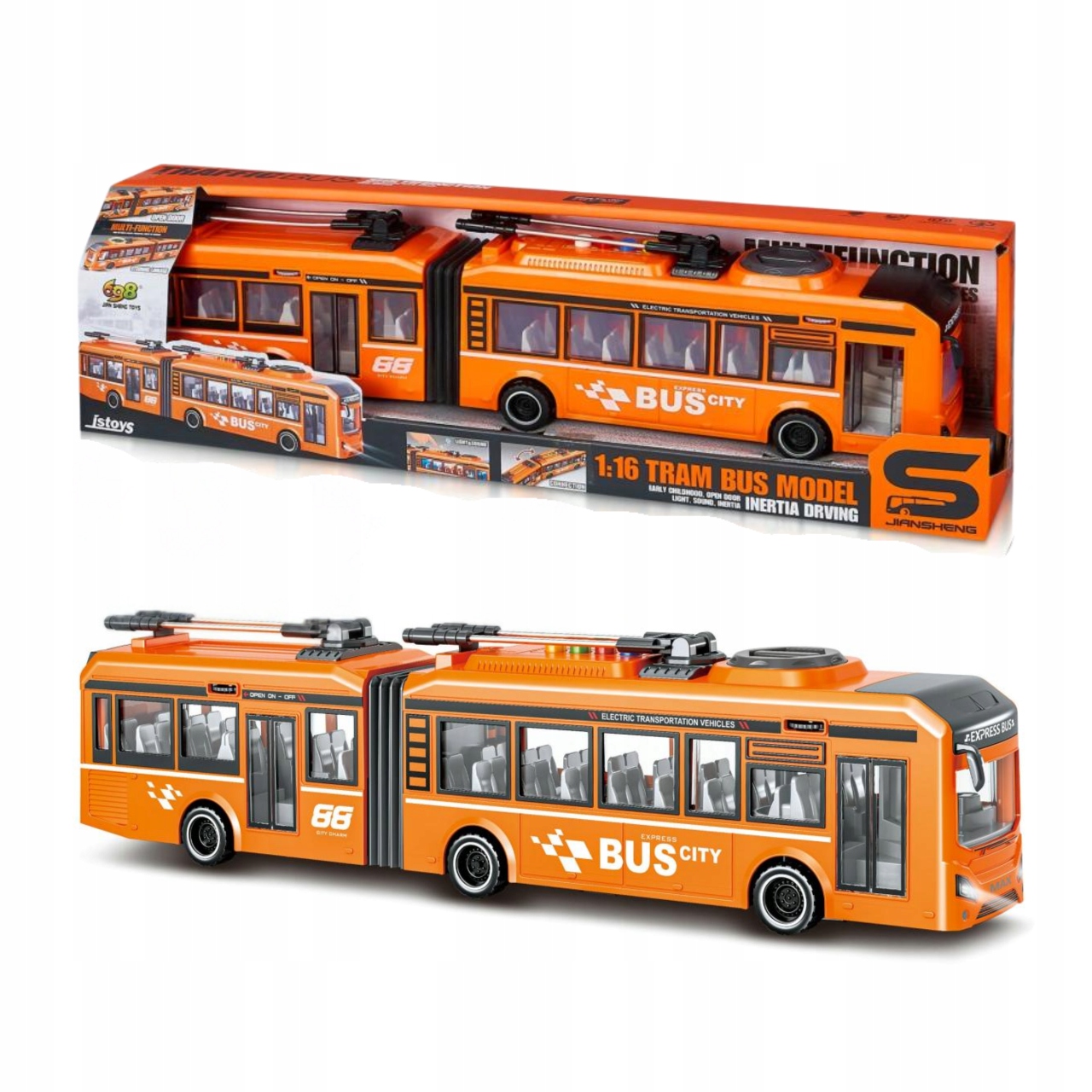 БОЛЬШОЙ АВТОБУС ЗВУКИ ОГНИ ОТКРЫВАЮЩИЕСЯ ДВЕРИ 1: 16 АВТО АВТОМОБИЛЬ АВТОБУС ИГРУШЕЧНЫЙ АВТОМОБИЛЬ