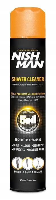 NISHMAN SHAVER CLEANER 5w1 Spray do maszynek 400ml
