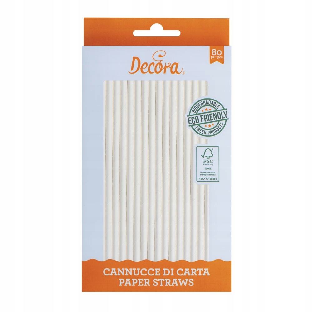 Białe słomki papierowe, cake pops patyczki Marka inna marka