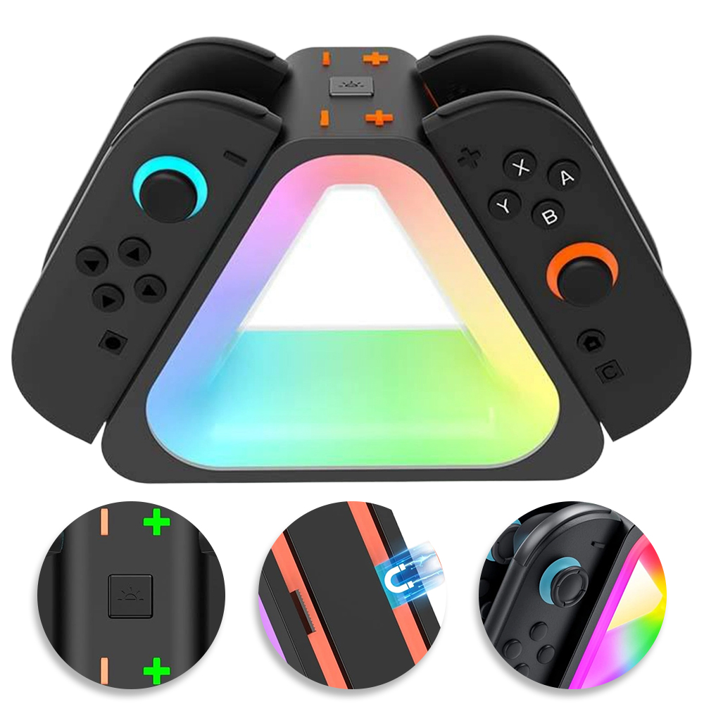 Magnetyczna Ładowarka Do Nintendo Switch 4 Joy-Con Z Ochroną Inteligentną