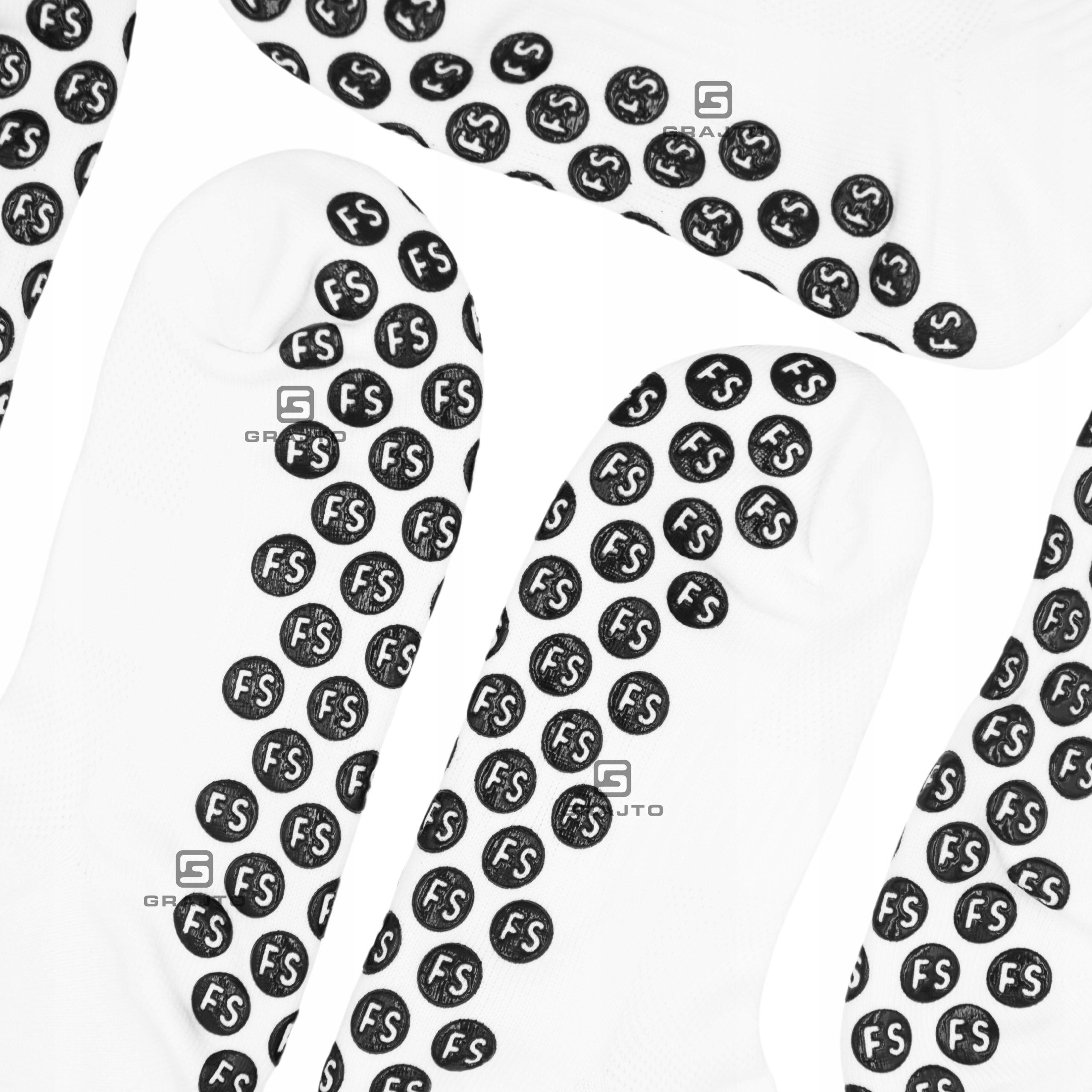 Skarpety antypoślizgowe piłkarskie R. 43-47 StarS SockS Białe Kolor biały