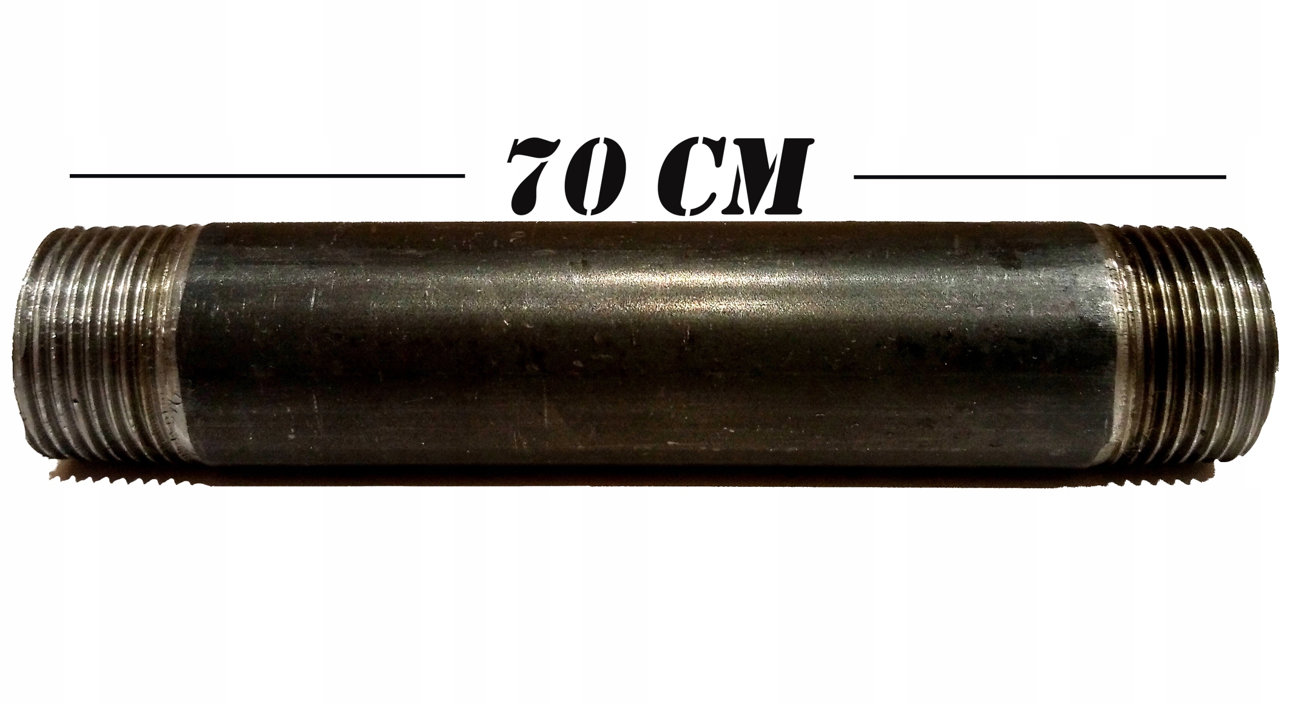 

Rura stalowa czarna gwintowana 1" 70 cm