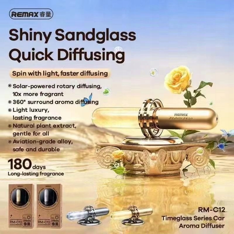 ODŚWIEŻACZ DO SAMOCHODU REMAX TIMEGLASS RM-C12 SILVER/SREBRNY Rodzaj inny