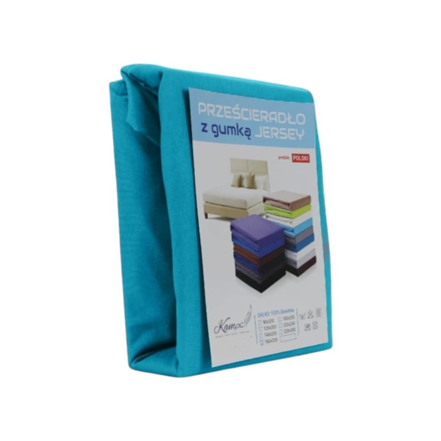 Prostěradlo S Gumičkou Jersey Vip Bok 30CM Bavlněné Tyrkysové 100x210