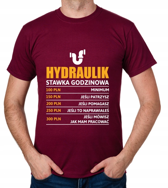 

koszulka Hydraulik stawka godzinowa prezent