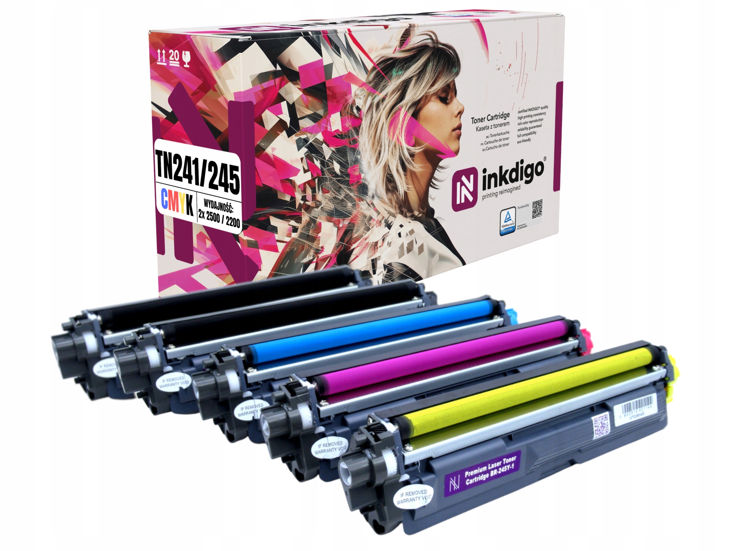 5x Toner Pro Brother TN241 DCP-9015CDW DCP-9020CDW