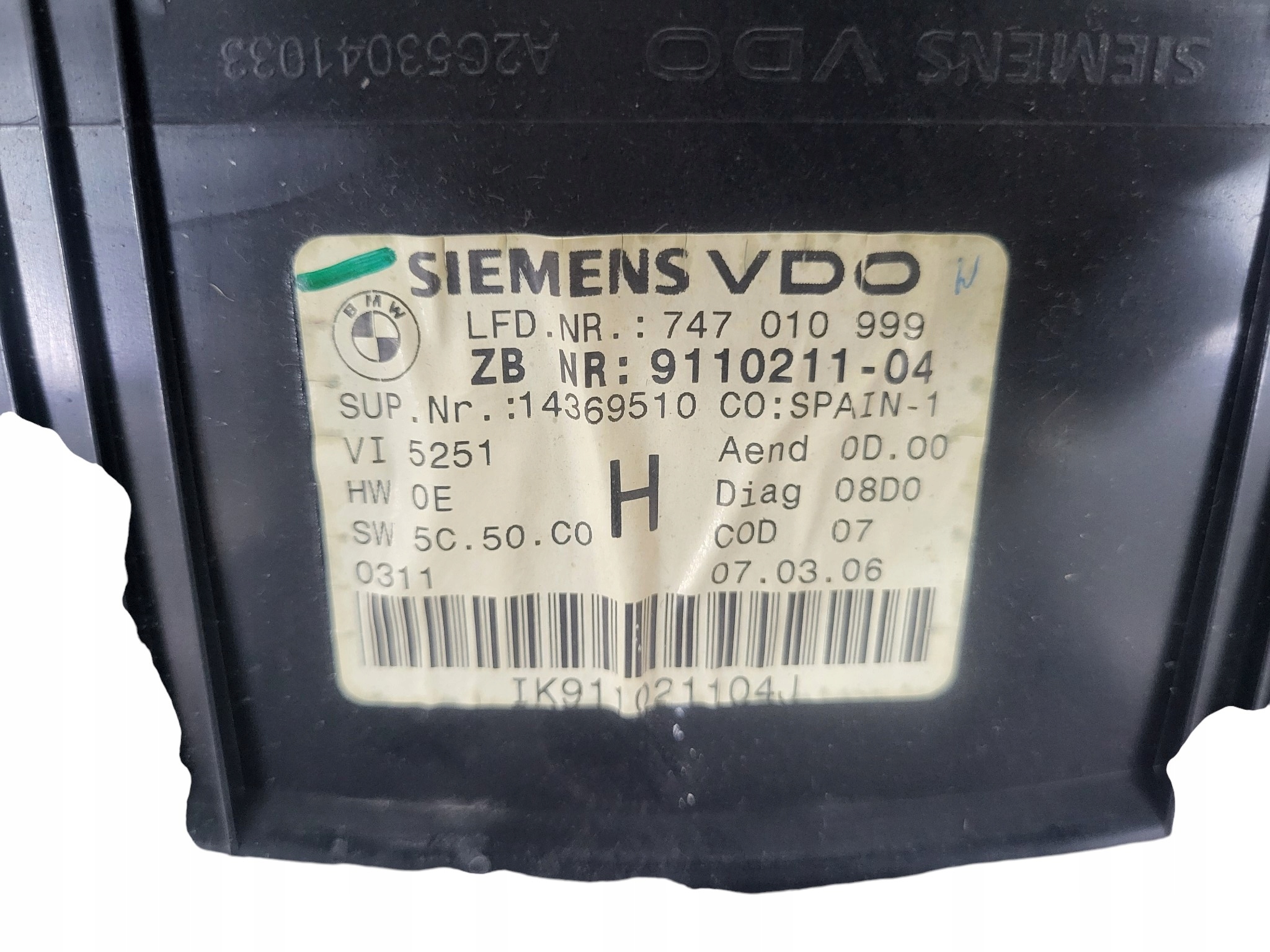 dials dials BMW E90 E91 2.5i N52 9110211