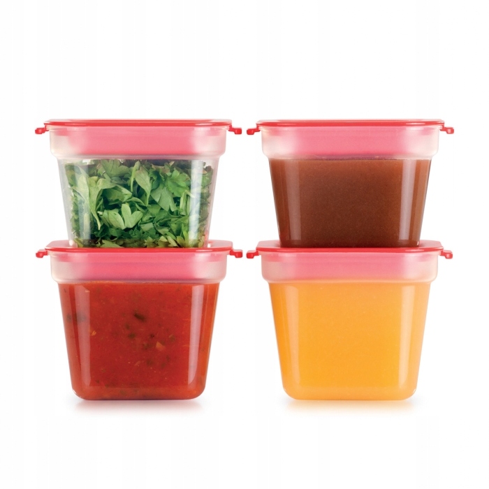 

4 Szt Pojemniki Do Zamrażarki Zdrowe Tescoma 120ml