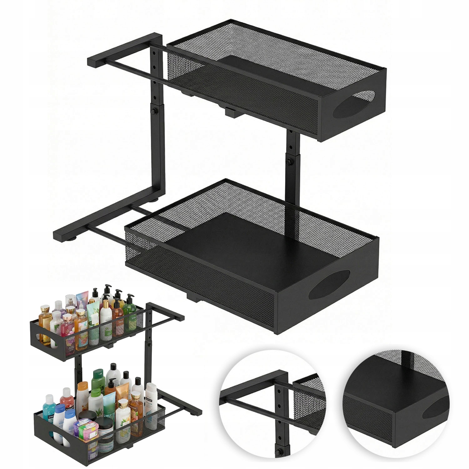 Šuplík S Nastavitelnou Policí, Výsuvná Vložka Kuchyňské Skříňky