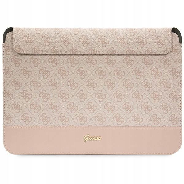 Guess 4G Stripe Metal Logo Pouzdro na notebook 14", růžové