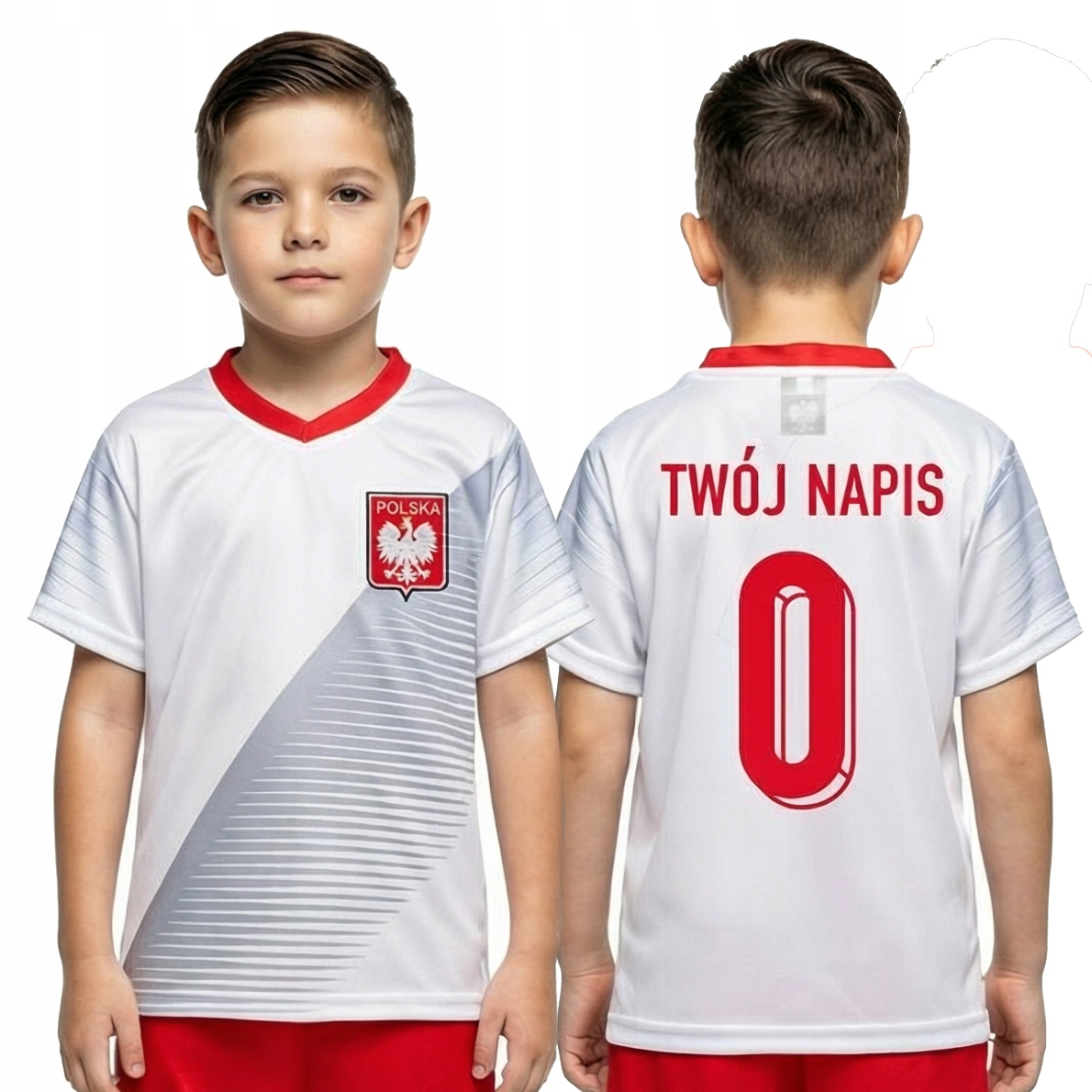 Polska Koszulka piłkarska Twój Napis Imię Numer np Lewandowski 140 cm