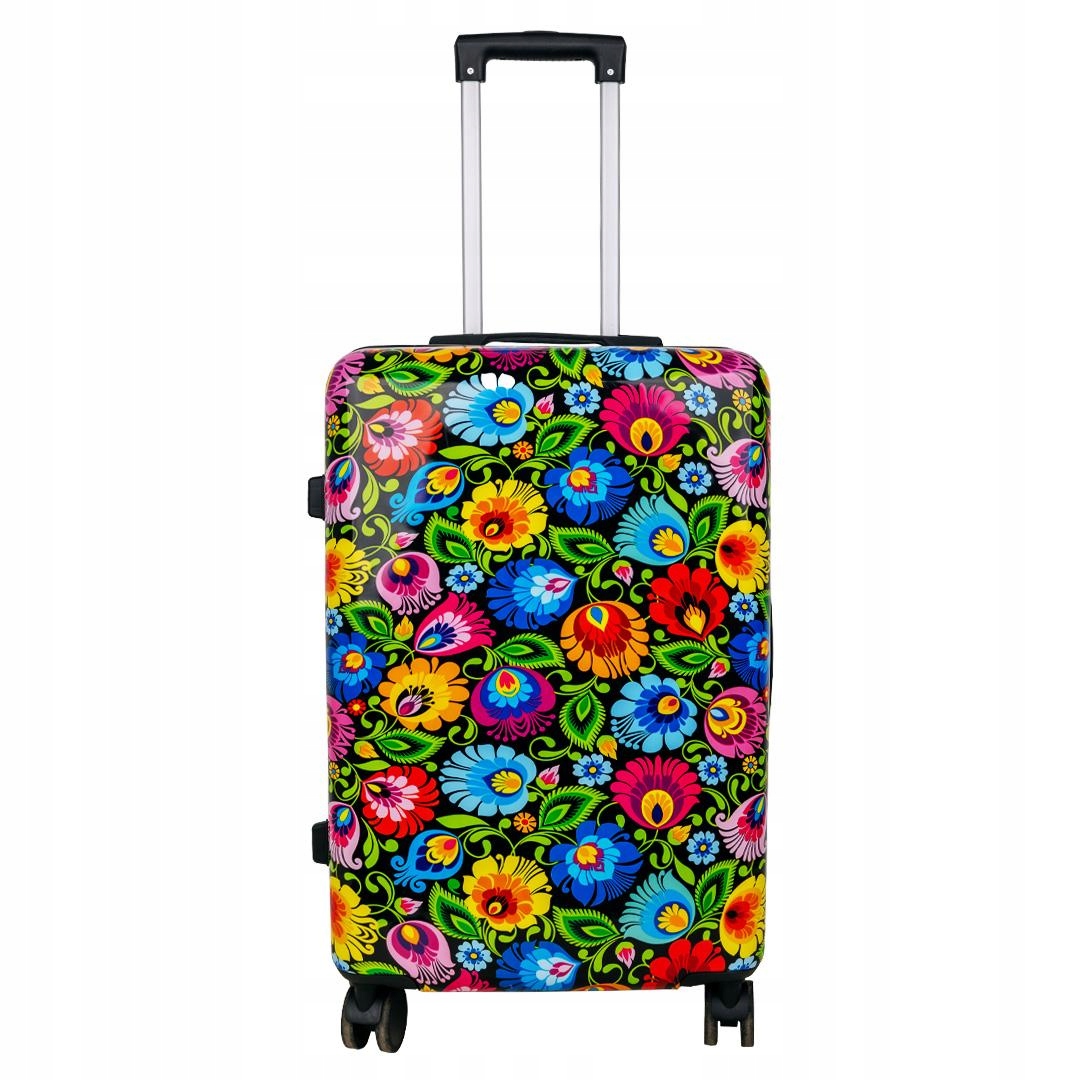 Kufr Folk Lovecké vzory Střední s digitálním zámkem Folkstar