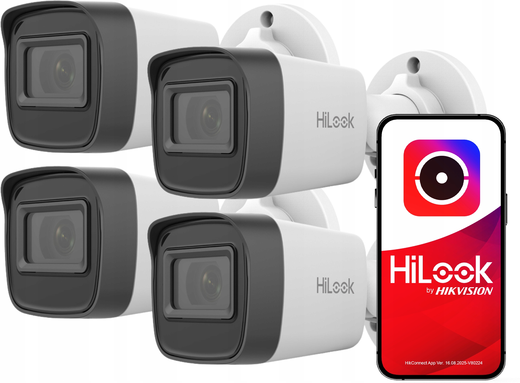 Vonkajšie Ip kamery x4 HiLook by Hikvision IR20m IPCAM-B2-P