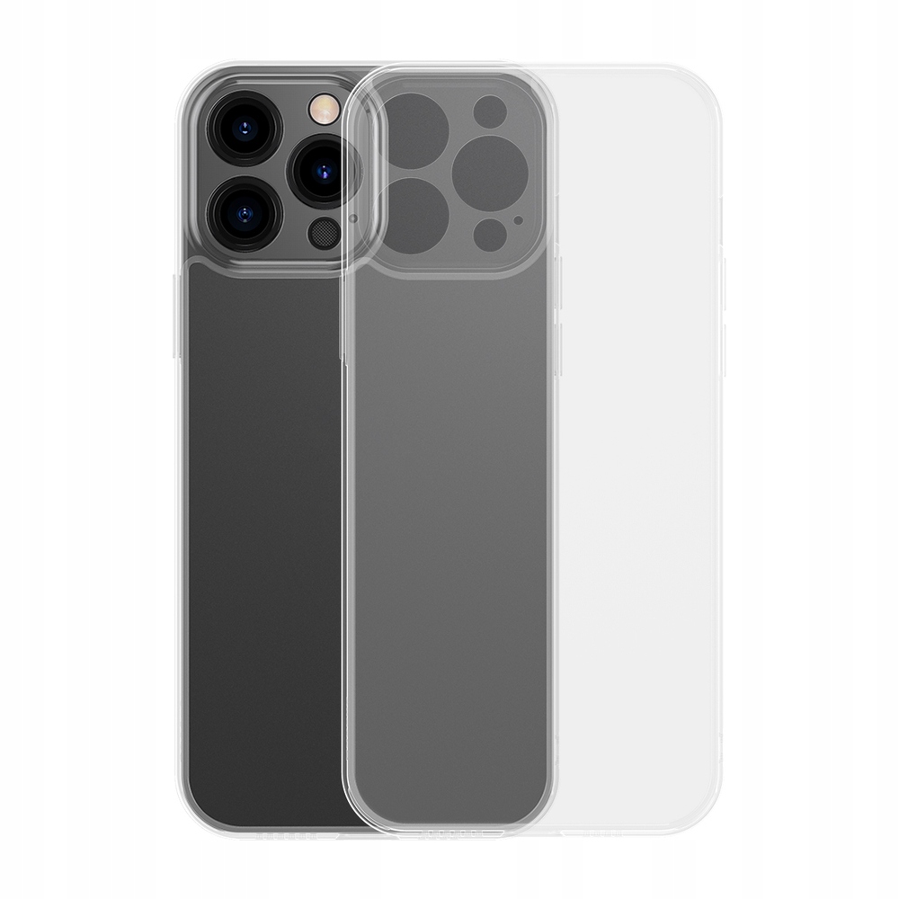 Etui do iPhone 13 Pro Max sztywna obudowa z żelową ramką przezroczysty