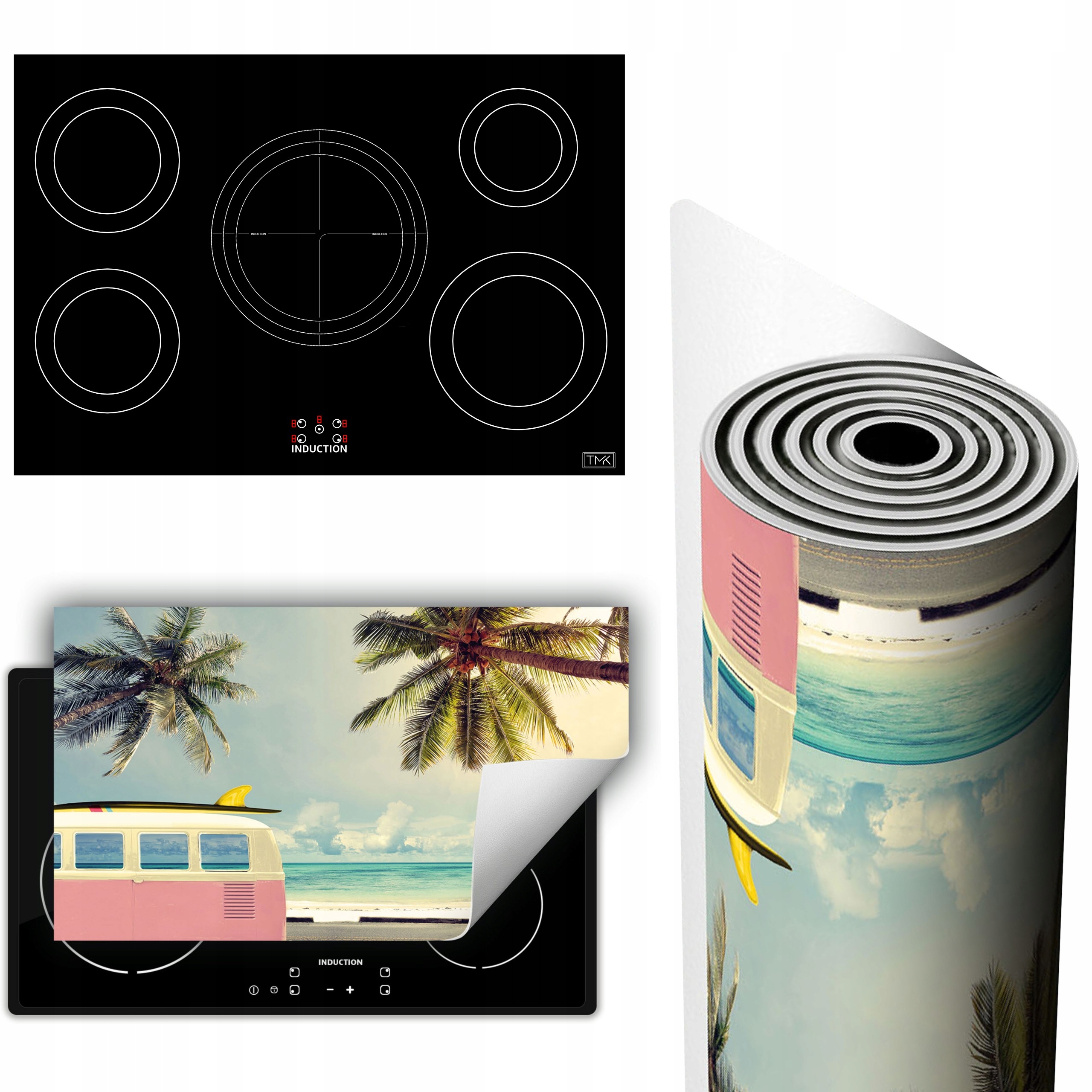 Vinylová Podložka Ochrana Kuchyňské Desky 90x52 Moře palmy