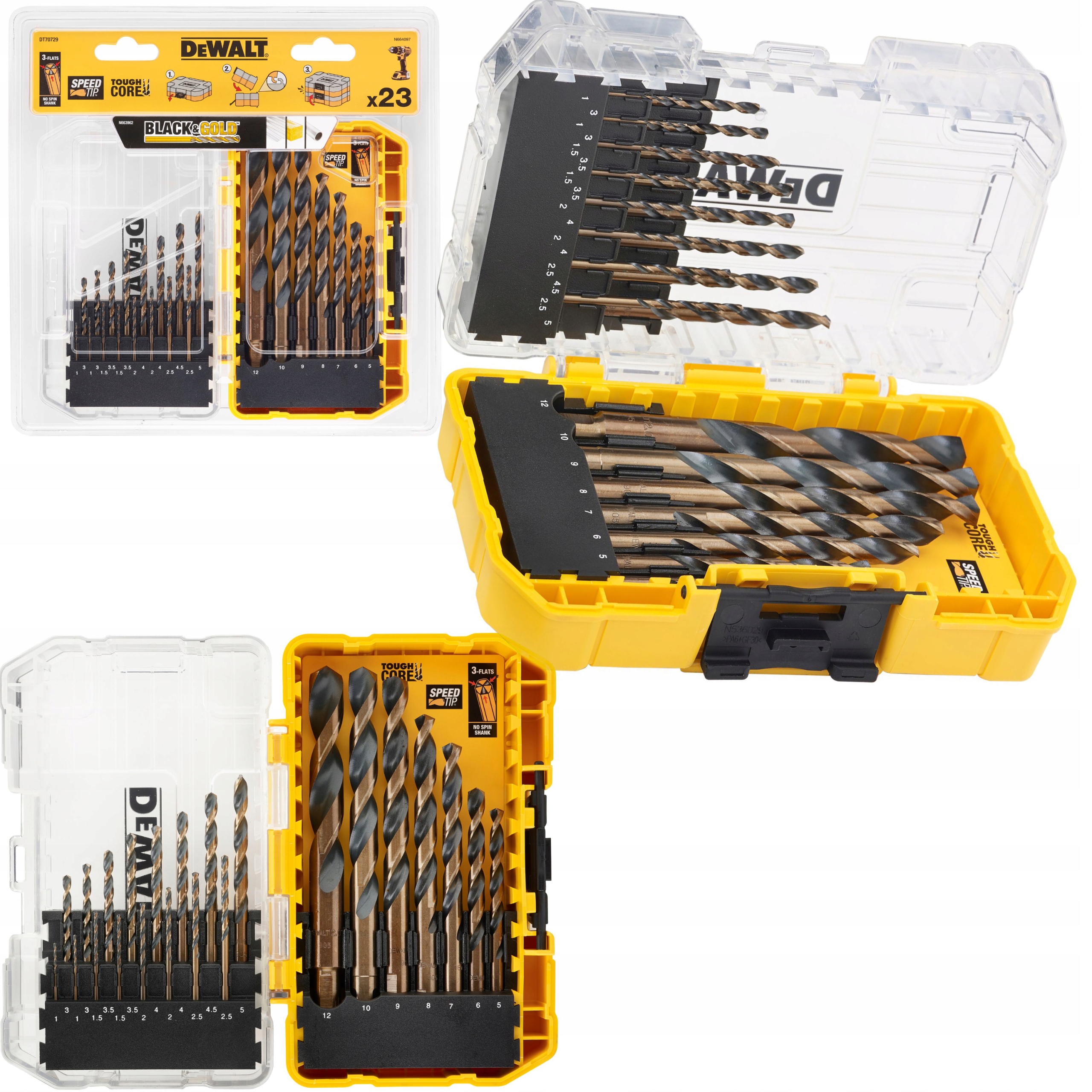 

Dewalt DT70729 Zestaw Wiertła Metalu Hss-g 23SZT