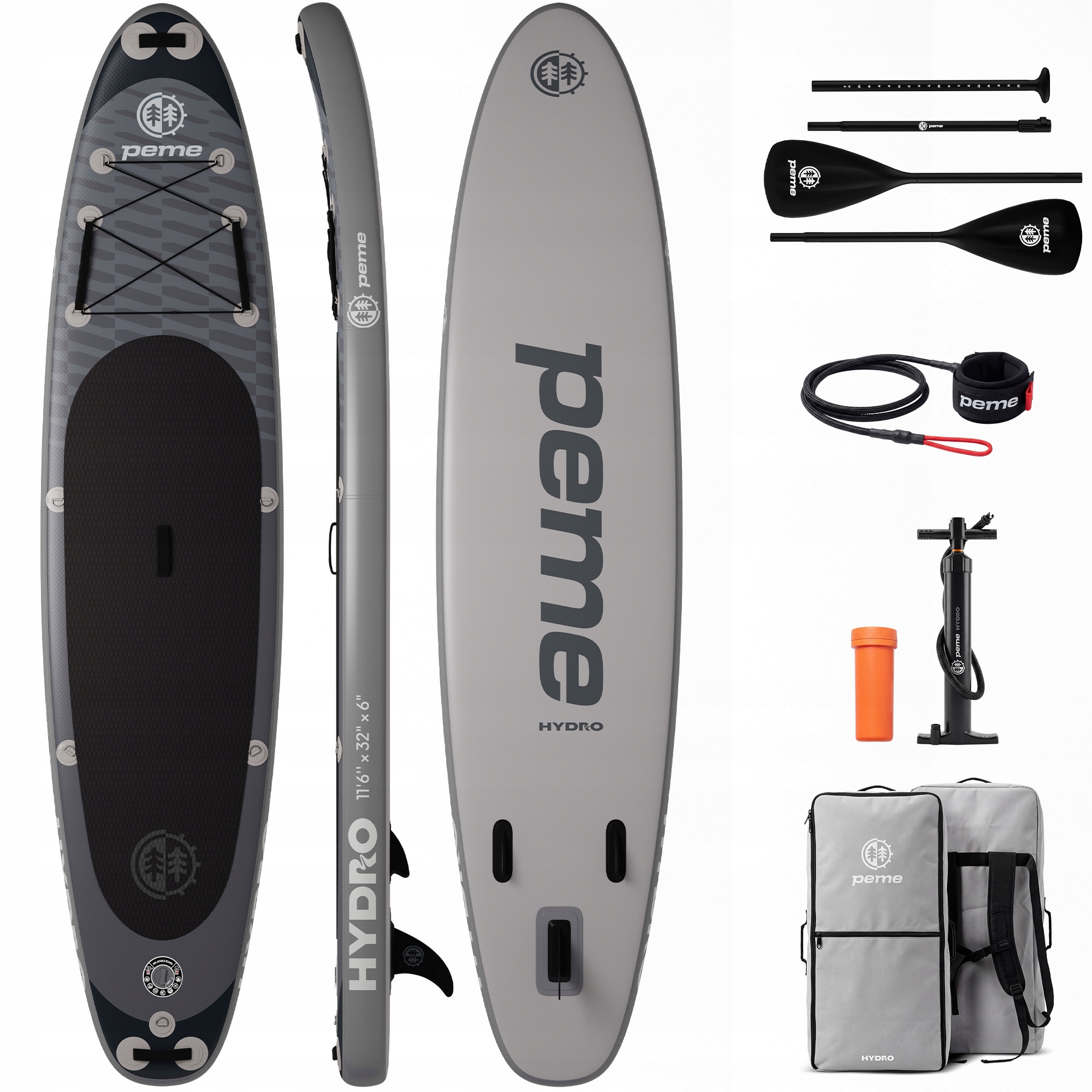 Sup Deska Pompowana Do Pływania Dmuchana 350 Zestaw Wiosło Hydro Peme