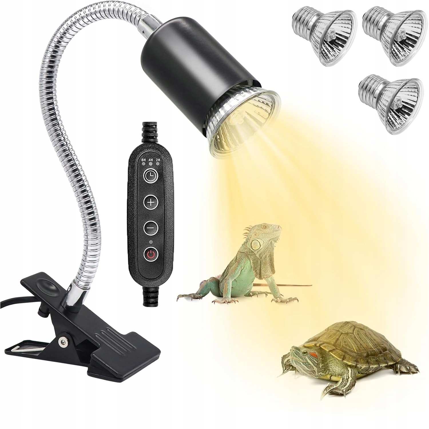Levně Výhřevná Lampa Se Želvou, Terárium 50 W, Výhřevná Lampa Uva, Uvb