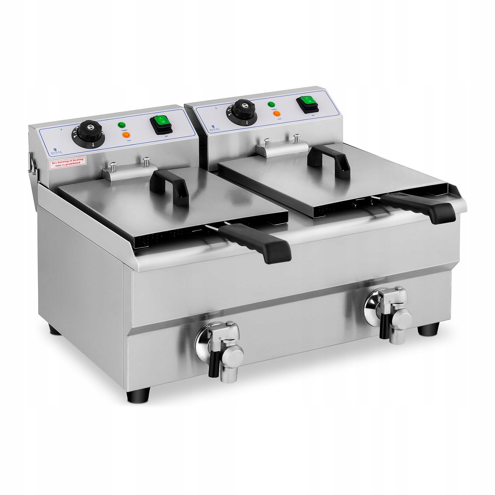 Dvoukomorová fritéza Royal Catering Rcef 10DB 20 l 6000 W