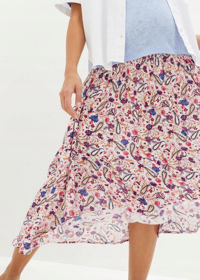 SPÓDNICA CIĄŻOWA WZÓR__38 Wzór dominujący roślinny