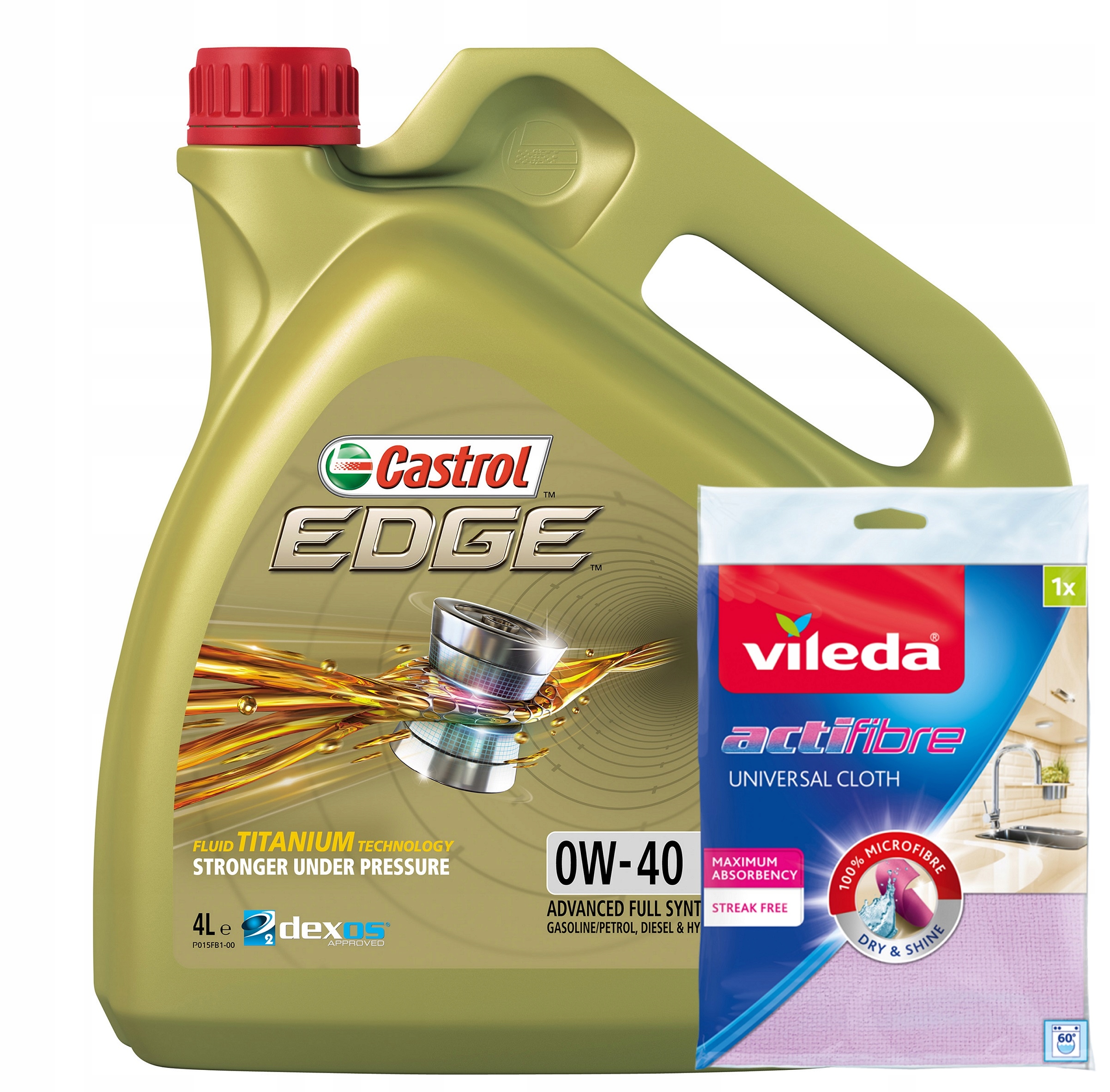 Motorový olej Castrol Edge 0W-40 Pc 4L Vileda