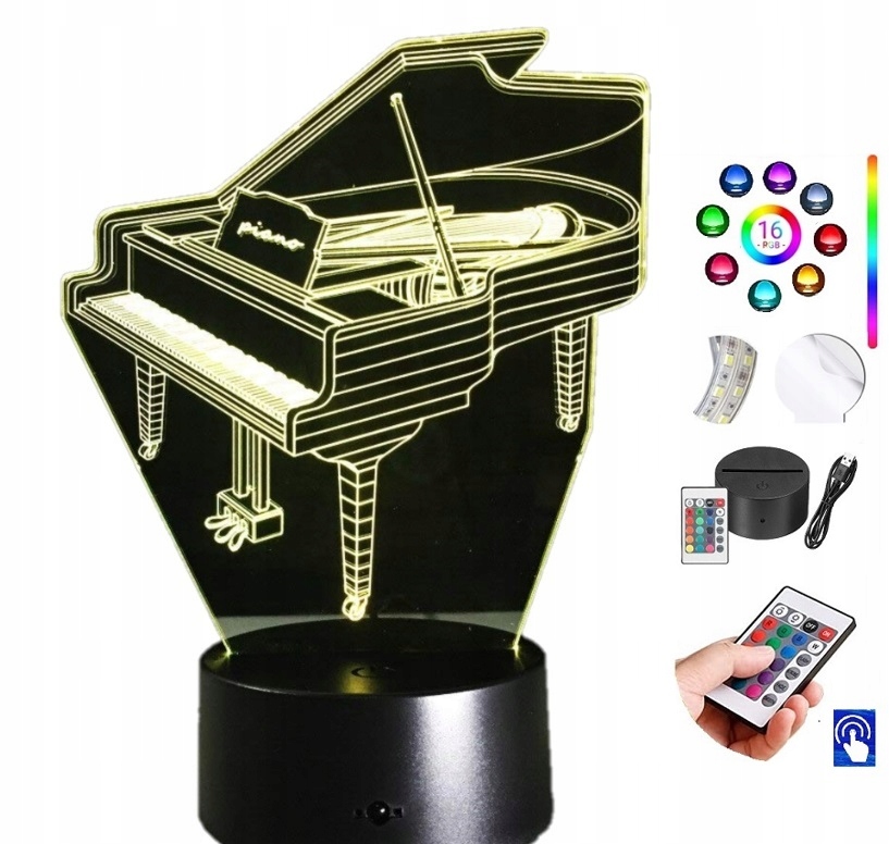 

Lampka na biurko Fortepian Pianino 16 Led Plexido
