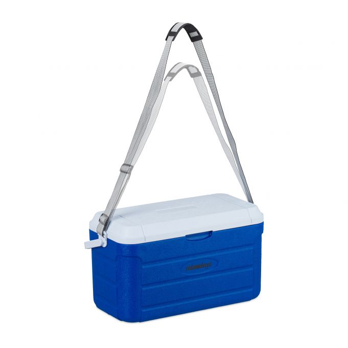 Přenosná turistická lednička Camping 20 l modrá s vložkami Cooler