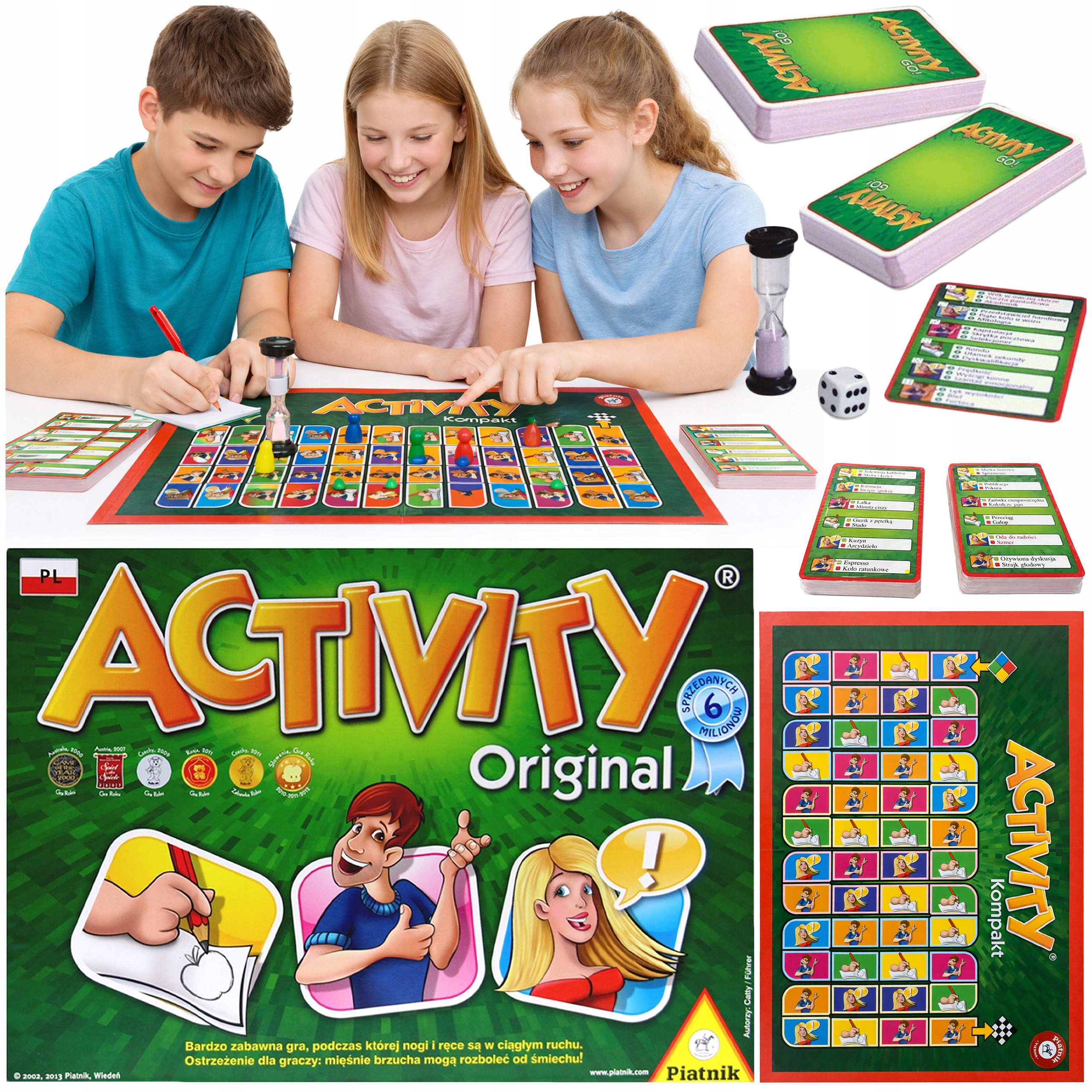Activity Compact Edukacyjna Gra Dziecięca Rozgrywka dla Rodziny Ciekawa Gra