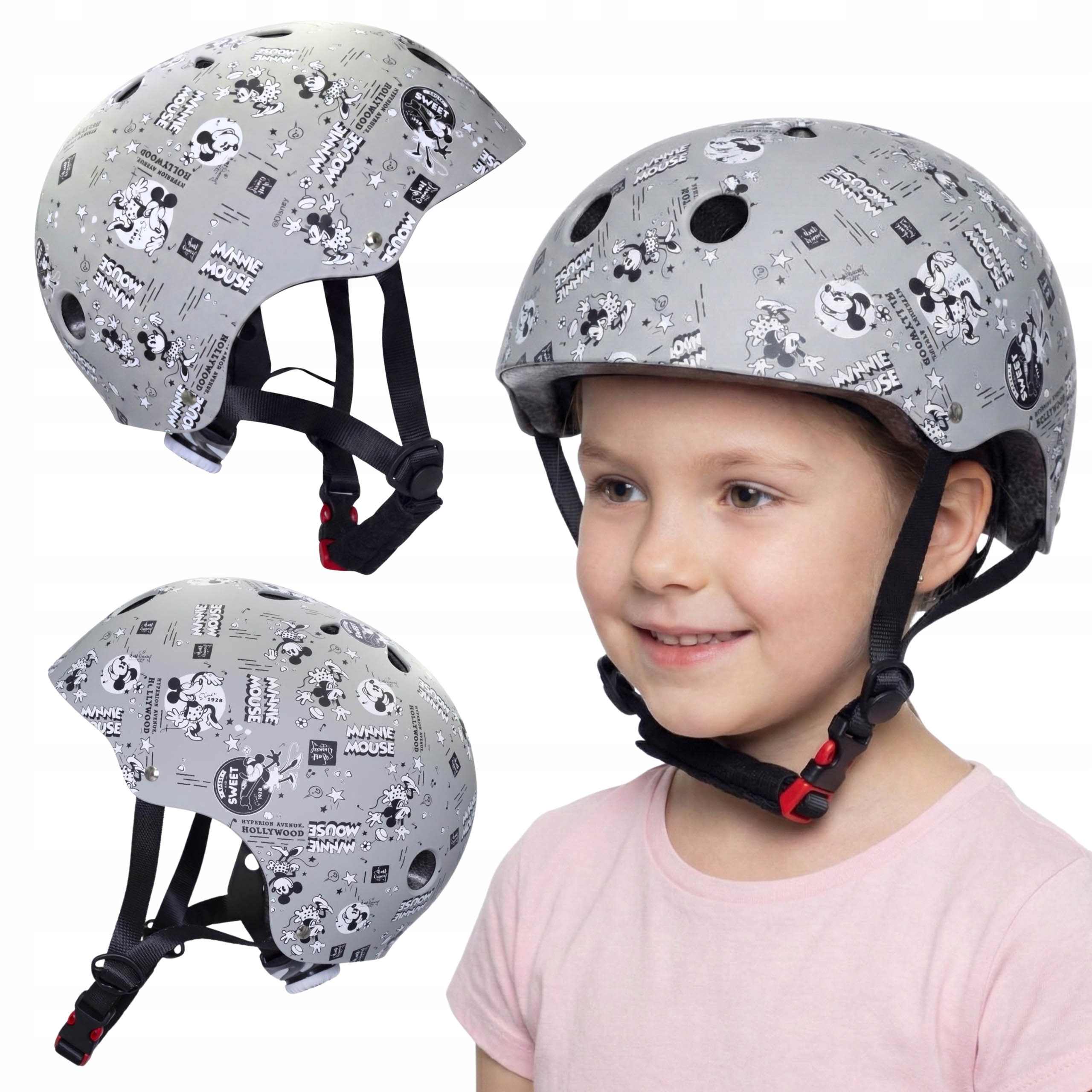 Disney Myszka Minnie Bezpieczny kask rowerowy dla dziewczynki Sportowy L