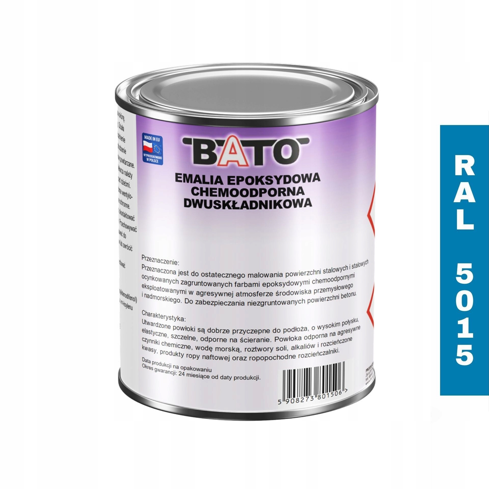 Epoxidová Dvousložková Smaltovaná Hmota Modrá Ral 5015 0,85 L Bato