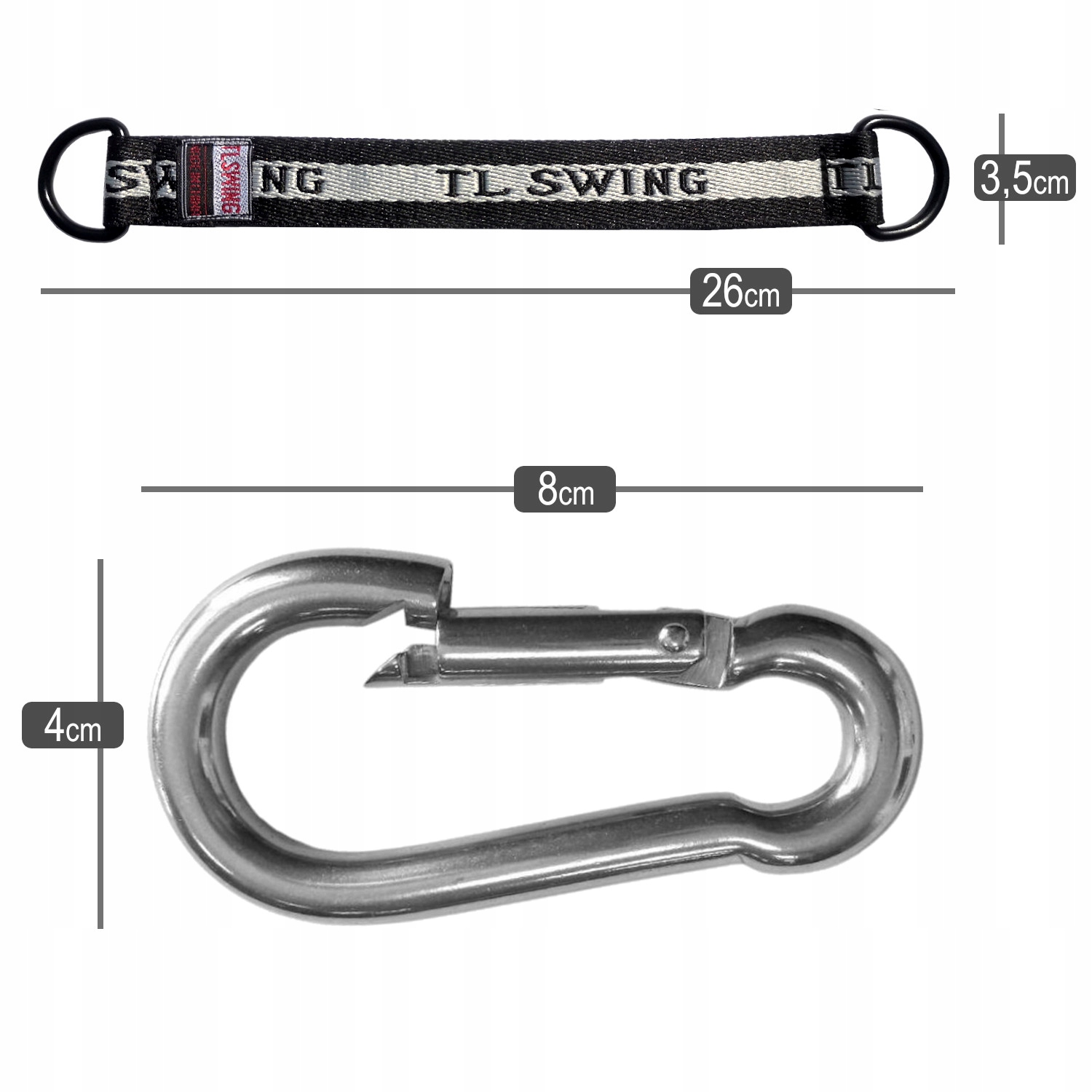 MOCOWANIE HUŚTAWKI HAMAKA MOCNY ZESTAW UCHWYT DO MONTAŻU karabińczyki taśmy Maks. obciążenie 150 kg