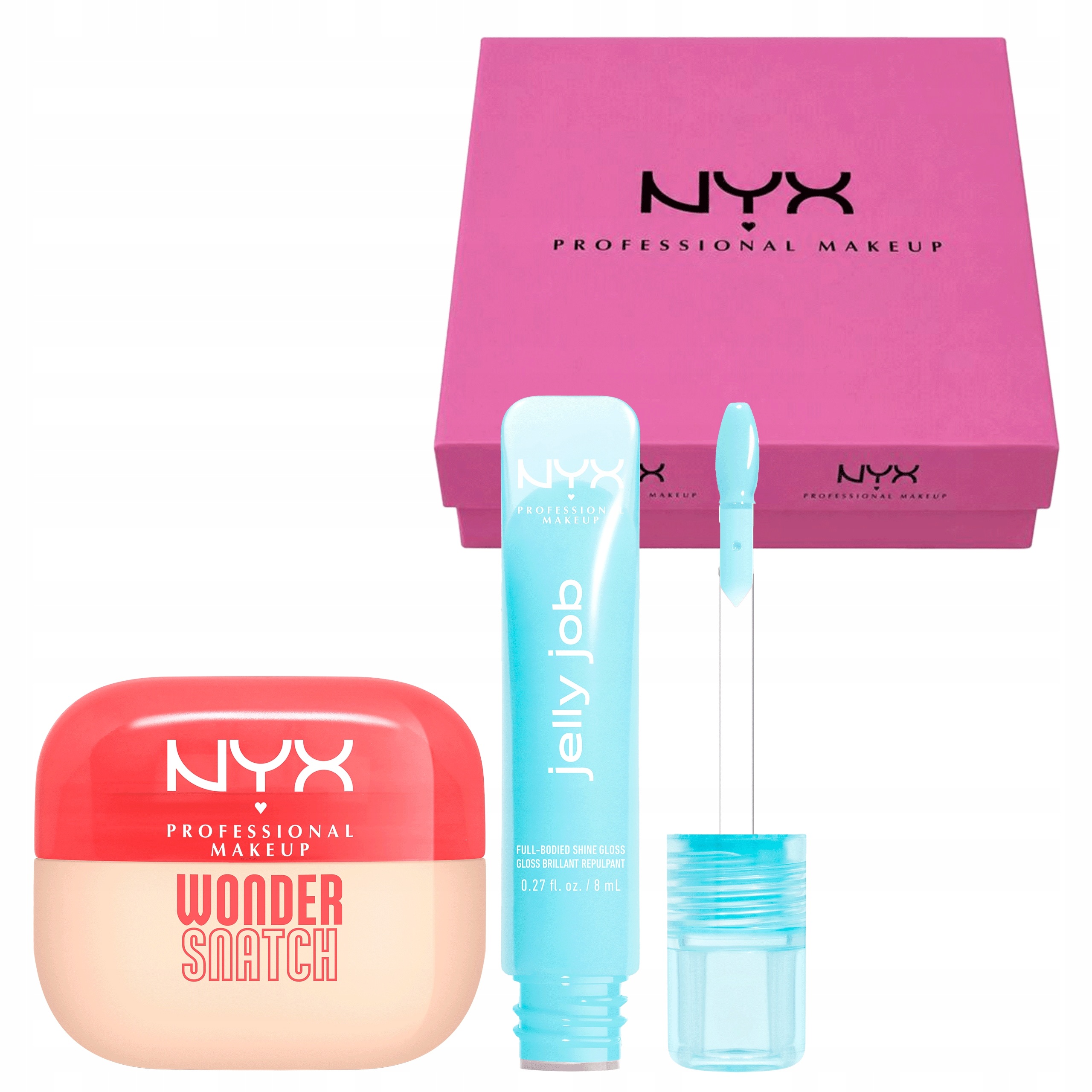 Zestaw Nyx Błyszczyk Jelly Job 2 Puder Sypki Wonder Snatch Sugar Serve