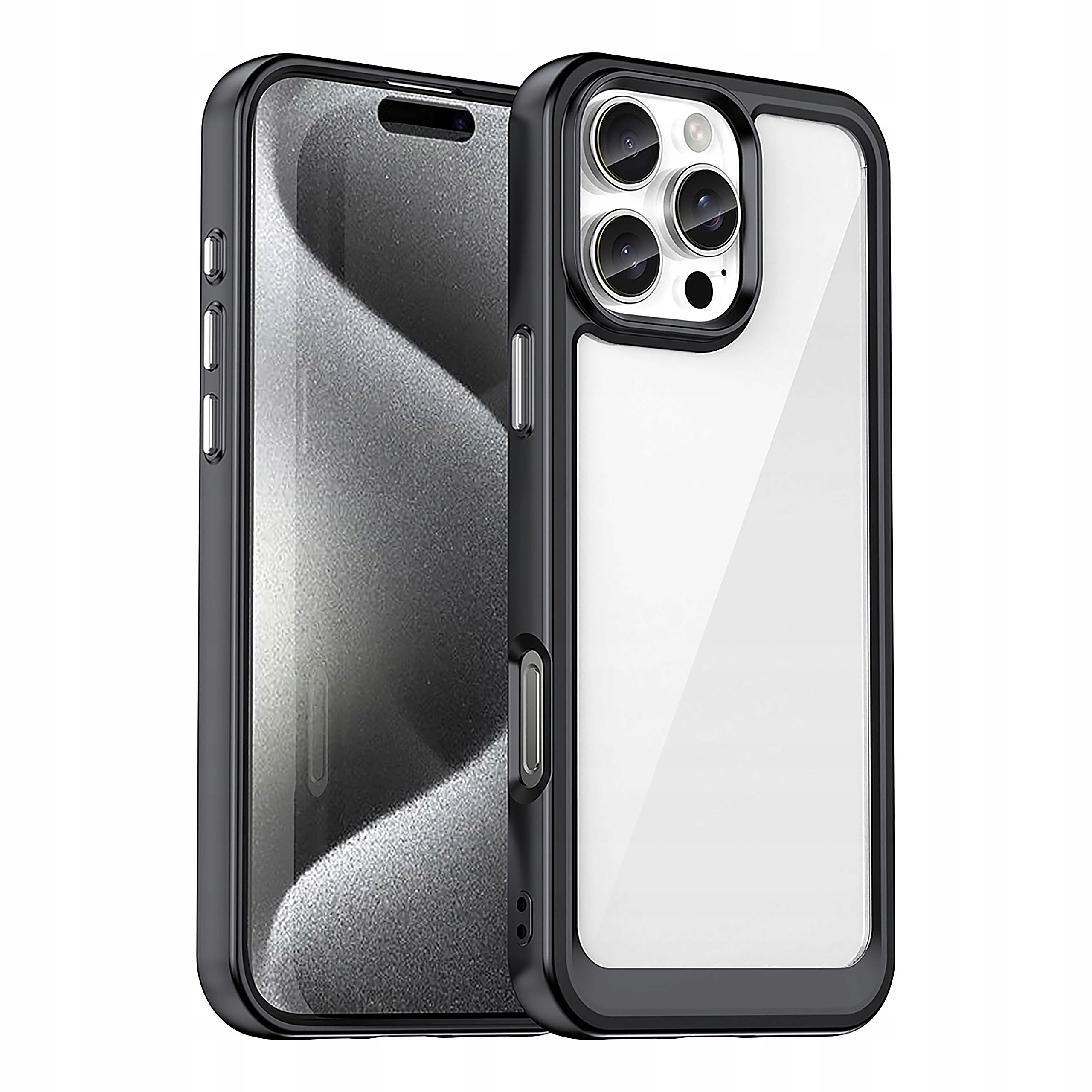 Etui plecki Outer Space Case z żelową ramką do iPhone 16 Pro czarne