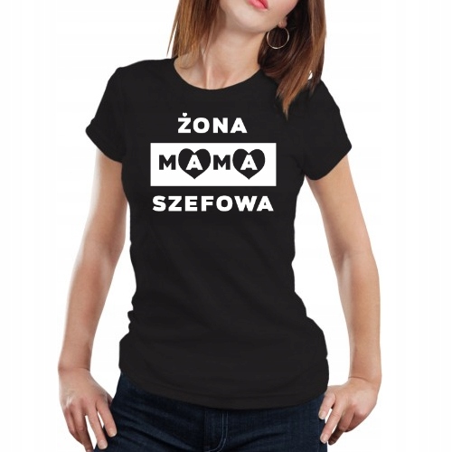 

Koszulka Damska T-shirt Żona Mama Szefowa rozm S
