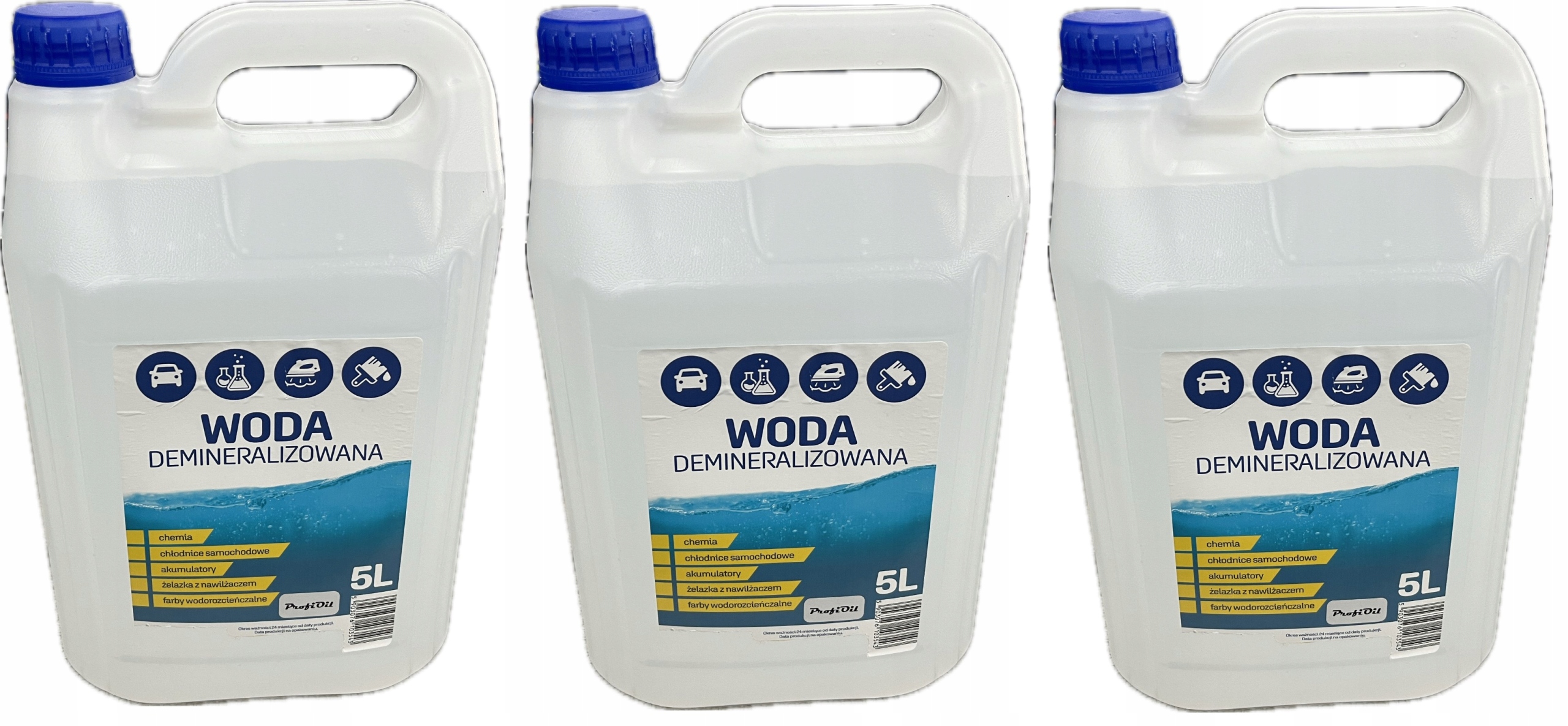 WODA Destylowana 15L 3x5L CZYSTA DEMINERALIZOWANA Producent Inny