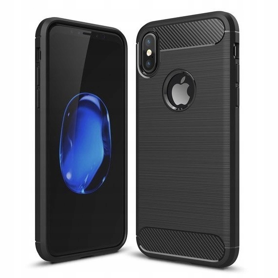 

Carbon Case elastyczne etui pokrowiec iPhone Xr cz