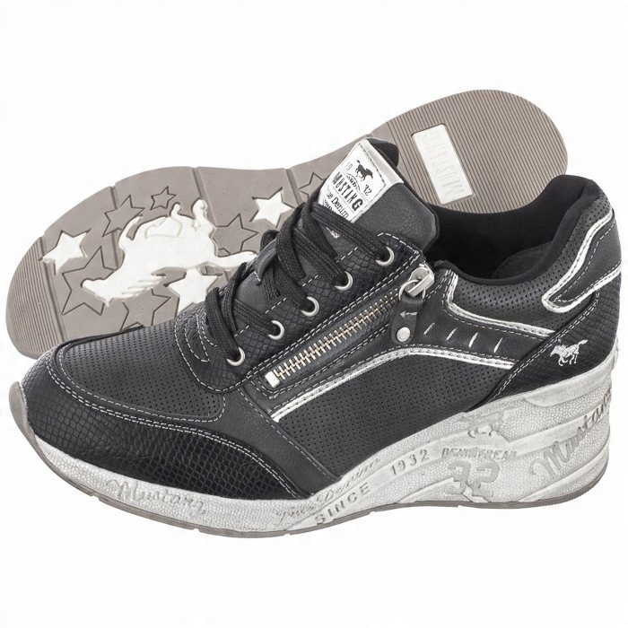 

Buty Damskie Koturny Mustang Czarne 46C0006