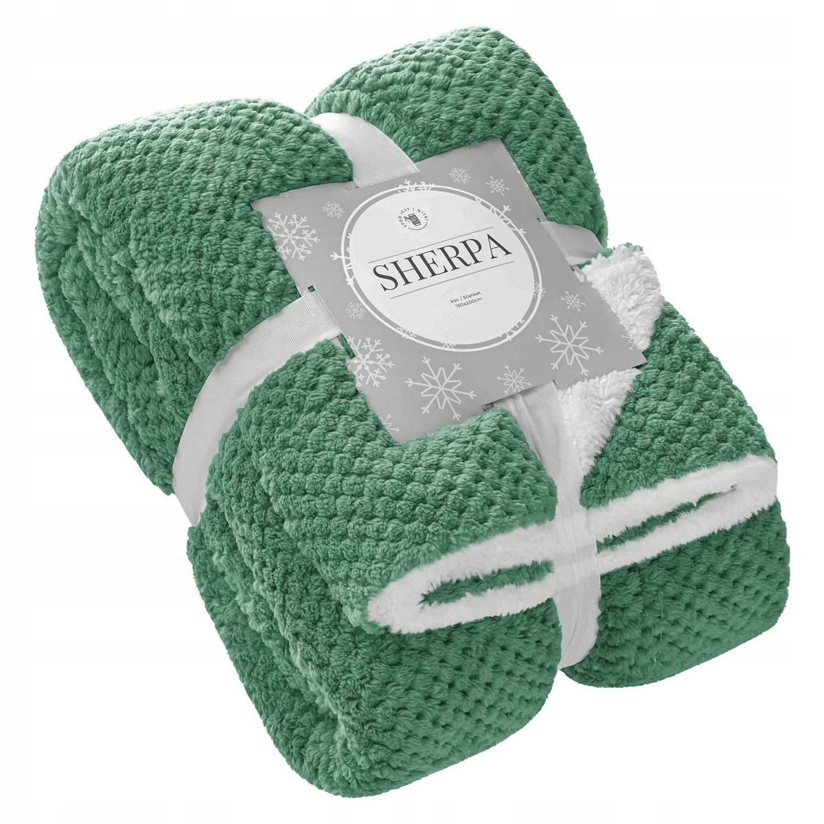 

Koc narzuta 150x200 zielony butelkowy baranek