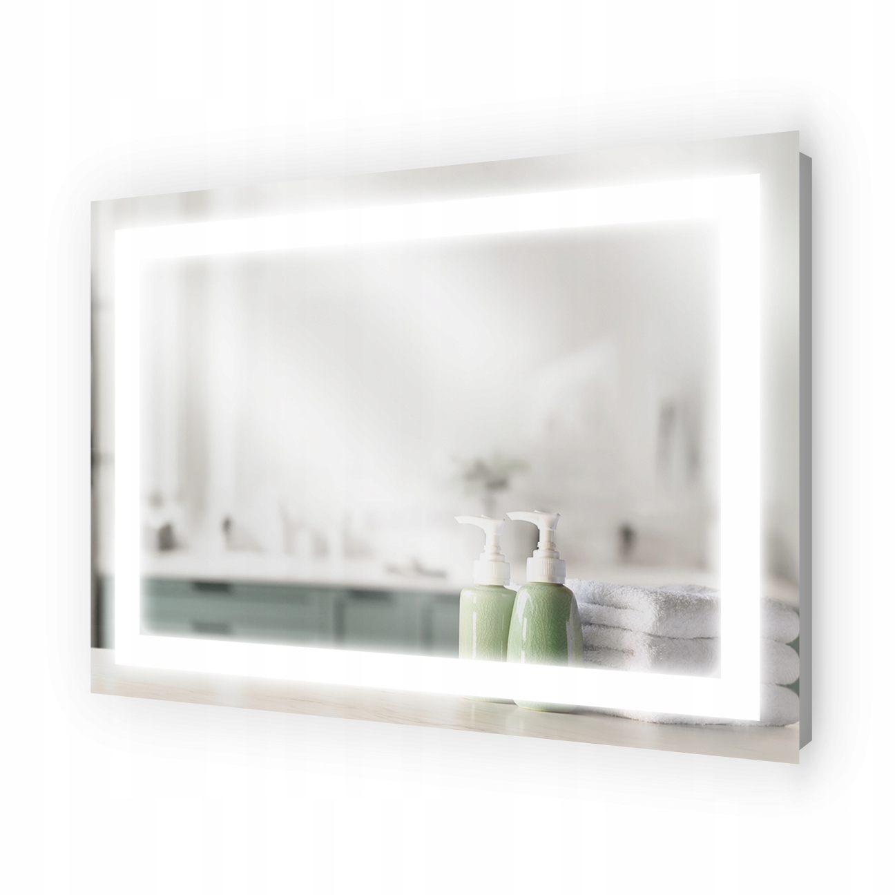 LUSTRO LED PODŚWIETLANE ŁAZIENKOWE 80x80 AFRODYTA