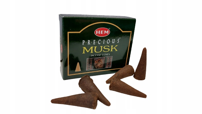 

Kadzidła Stożkowe Piżmo Musk Hem 10 szt.
