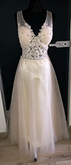 Zdobené tylové kašmírové koktejlové Šaty Pro Plnoštíhlou Ženu velikost 46 a 3XL