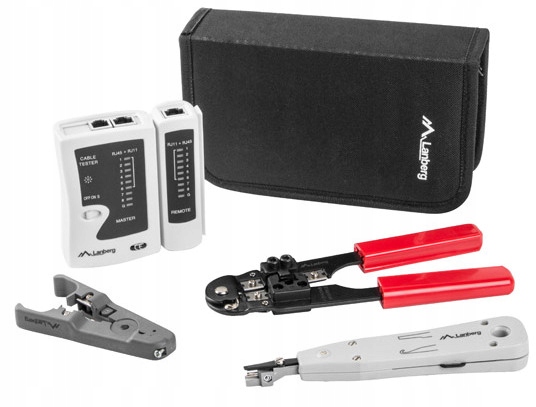 

Zestaw Kron Zaciskacz tester Lan RJ45 Lanberg sieć