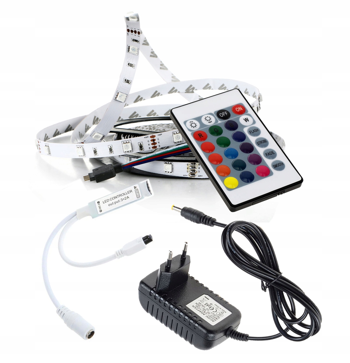 

Taśma Led Zestaw 150 Rgb 2m sterownik zasilacz
