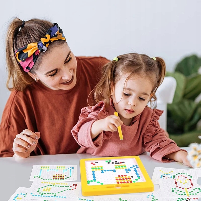 Tablica Magnetyczna dla Dzieci Montessori MagPad Klocki Magnetyczne + Pisak Wysokość produktu 31 cm