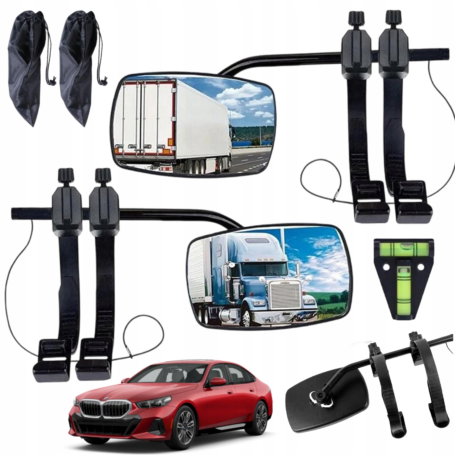 Přídavné Zrcátko Pro Tažení Přívěsu Návěsu Do Auta