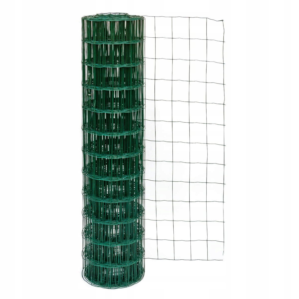 Siatka zgrzewana zielona plastikowa pvc mocna 120cm 100x100 fi 2,1 rolka 20