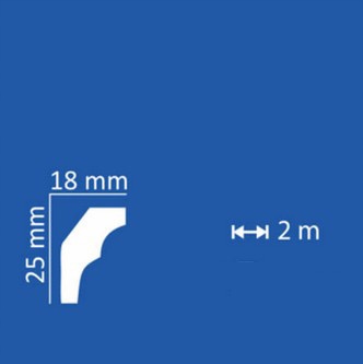 Listwa PRZYSUFITOWA gzyms maskująca faseta E25 Kod producenta Producent Listew