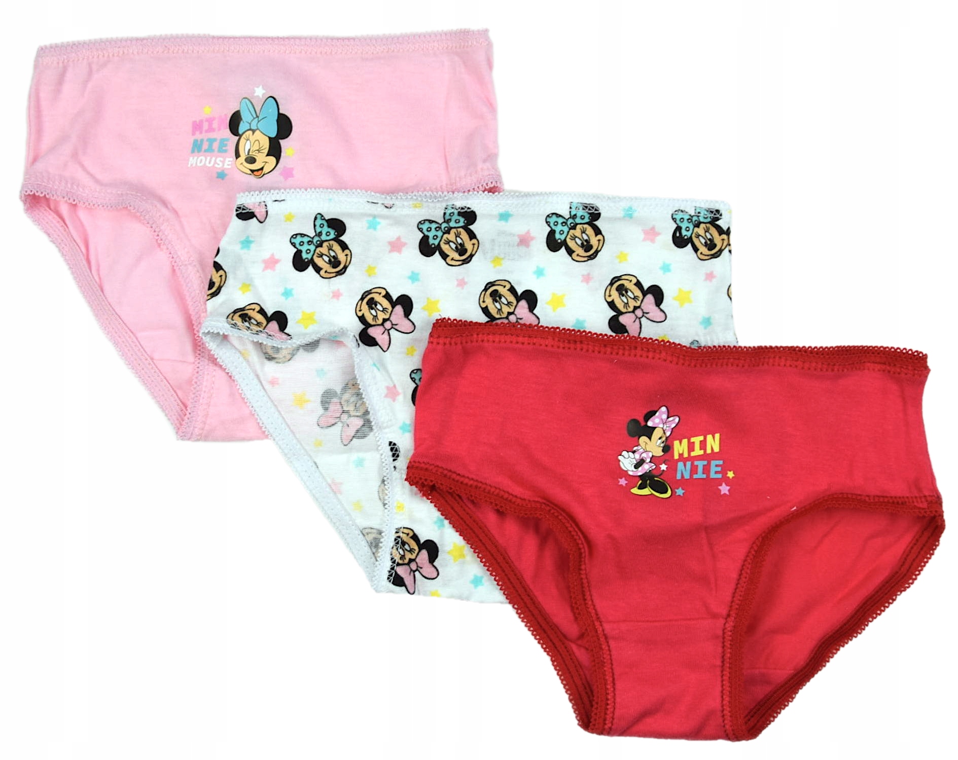 

3-PACK Slipy Majtki Myszka Minnie Gwiazda 128/134
