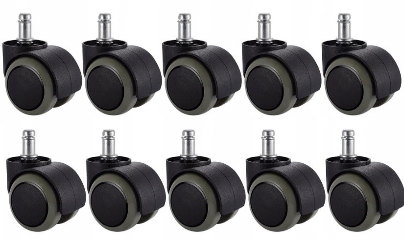 

10 sztuk Kółka do Fotela Kauczuk Guma 11mm